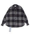 OVERSIZE WOOL HEAVY FLANNEL CHECK SHIRT