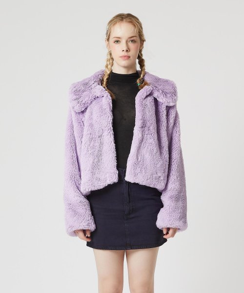 셀피쉬(selfish) VALEMOUNT MINK JACKET (SAW2JK01) (LIGHT PURPLE)