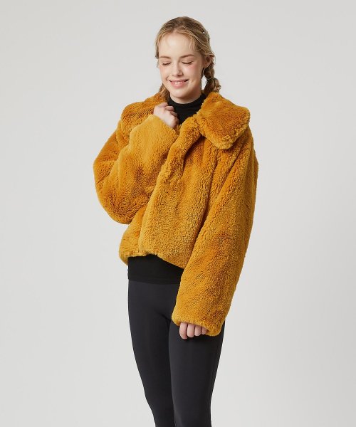 셀피쉬(selfish) VALEMOUNT MINK JACKET (SAW2JK01) (MUSTARD)