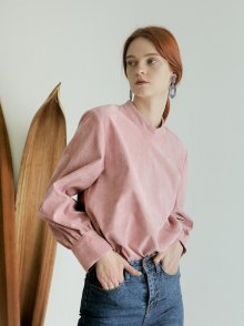 VOLUME CORDUROY BLOUSE PINK