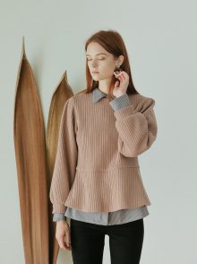 PEPLUM KNIT BLOUSE