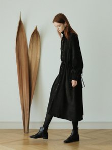 CORDUROY LONG DRESS BLACK