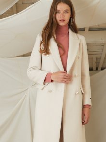 IVORY PEARL BUTTON COAT