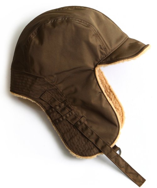 [unisex]F/W REVERSIBLE SATIN TROOPER HAT BROWN