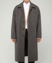 M#1682 wool hound tooth over mac coat