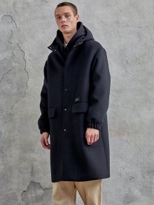 Hooded Long Coat (Black)