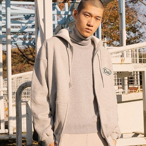 Chu pull zipup Hoodie CH304 серый