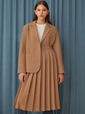 UNDER PLEATS JACKET_CAMEL