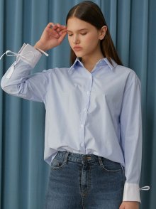 CUFFS STRING SHIRT_SKY BLUE