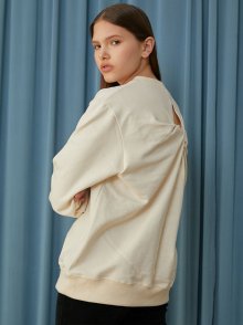 BACK TWIST SWEAT SHIRT_IVORY