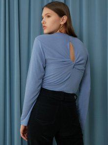 BACK TWIST T-SHIRT_SKY BLUE