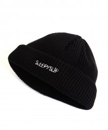 [unisex]#18 SLEEPYSLIP BLACK BEANIE