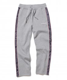 LOGO TAPE TRAINING PANTS (MELANGE GREY) [GTP007G43MG]