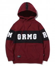 CENTER LOGO LETTERING HOODIE (BURGUNDY) [GHD004G43BU]