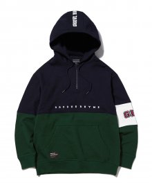 GRM HALF BLOCK HOODIE (NAVY) [GHD009G43NA]