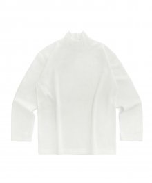 특양기모 목폴라 니트 티셔츠 OFF WHITE
