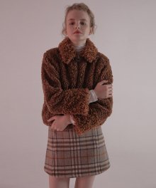 boa fur jacket_brown