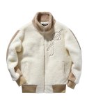 오제() Heavy fur jacket - Cream