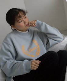 LAUREL CROWN LOGO MTM (light blue/기모)