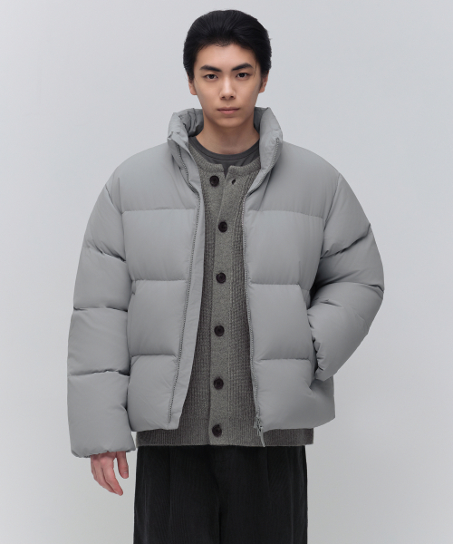 무신사 스탠다드() 다운 푸퍼 숏 패딩 재킷 [라이트 그레이] 상품 이미지