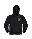 스핏파이어(SPITFIRE) NOCTURNUS Pullover Hooded Sweatshirt - BLACK / RAW DISCHARGE Prints