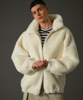 faux fur Szipup jacket ivory