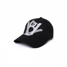 V8 - DOUBLE LOGO CROSS BALL CAP (BLACK)