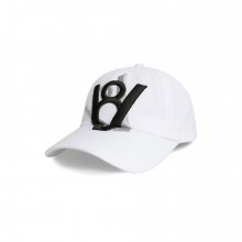 V8 - DOUBLE LOGO CROSS BALL CAP (WHITE)