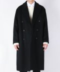 M#1689 oversized double wool coat (black)