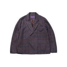 18FW COMFY RELAXED DOUBLE JACKET GREY CHECK
