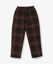 NEL CHECK LOOSE TAPERED PANTS COYOTE