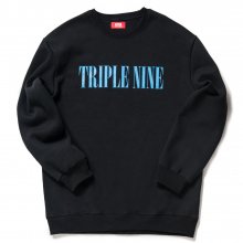 Ttriplenine Logo Sweat Shirt (Black/Blue)