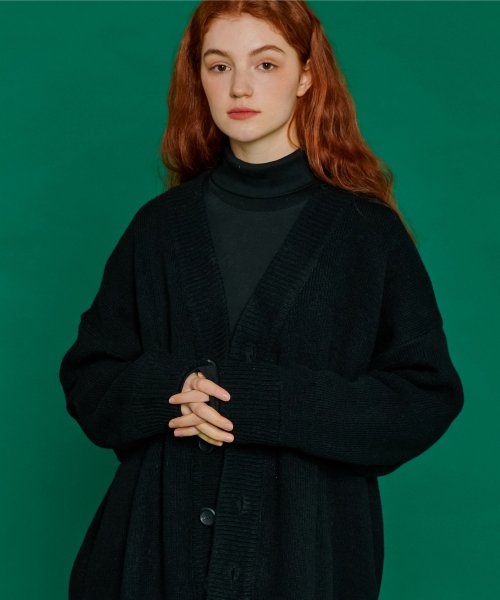 Heavy hot sale black cardigan