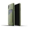 무쪼(MUJJO) Full Leather Wallet Case for iPhone Xr - Olive