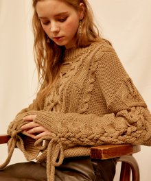 821 string decoration knit (beige)