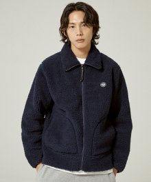 Fleece Zip Up Jacket [Navy]
