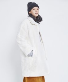 MG8F BASIC FUR COAT (IVORY)