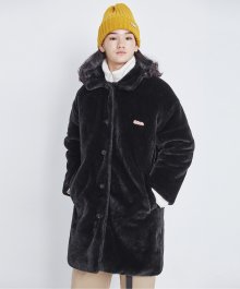 MG8F BASIC FUR COAT (BLACK)