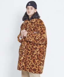 MG8F LEOPARD FUR COAT (BROWN)