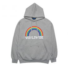 BASIC RAINBOW SYMBOL HOODIE / GY