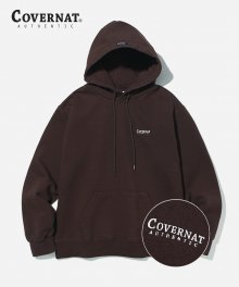 SMALL AUTHENTIC LOGO HOODIE BROWN