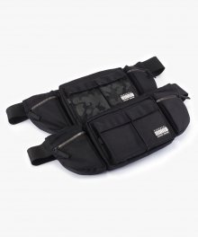 Multi Pocket Waist Bag - Black/Camouflage