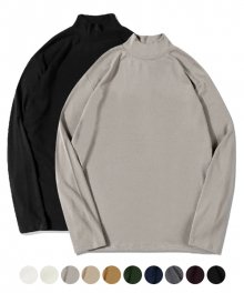 [세트] [컬러추가] 하프 폴라 니트 티셔츠