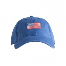 Adult`s Hats Flag on Bright Navy
