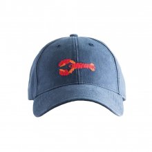 Adult`s Hats Lobster on Navy Blue