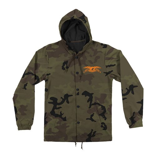 안티히어로(antihero) STOCK BASIC EAGLE HOODED COACHES JACKET - CAMO/BK