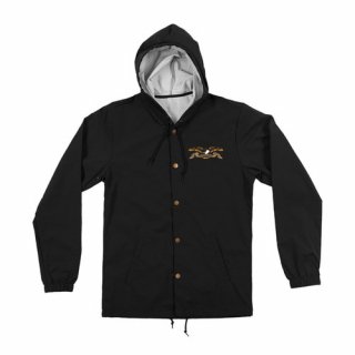 안티히어로(ANTI HERO) STOCK EAGLE HOODED COACHES JACKET - BLACK