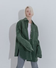 [남녀공용] corduroy shirt jacket _green