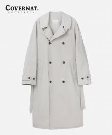 COMPACT COTTON TRENCH COAT GREIGE