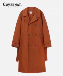 COMPACT COTTON TRENCH COAT BROWN